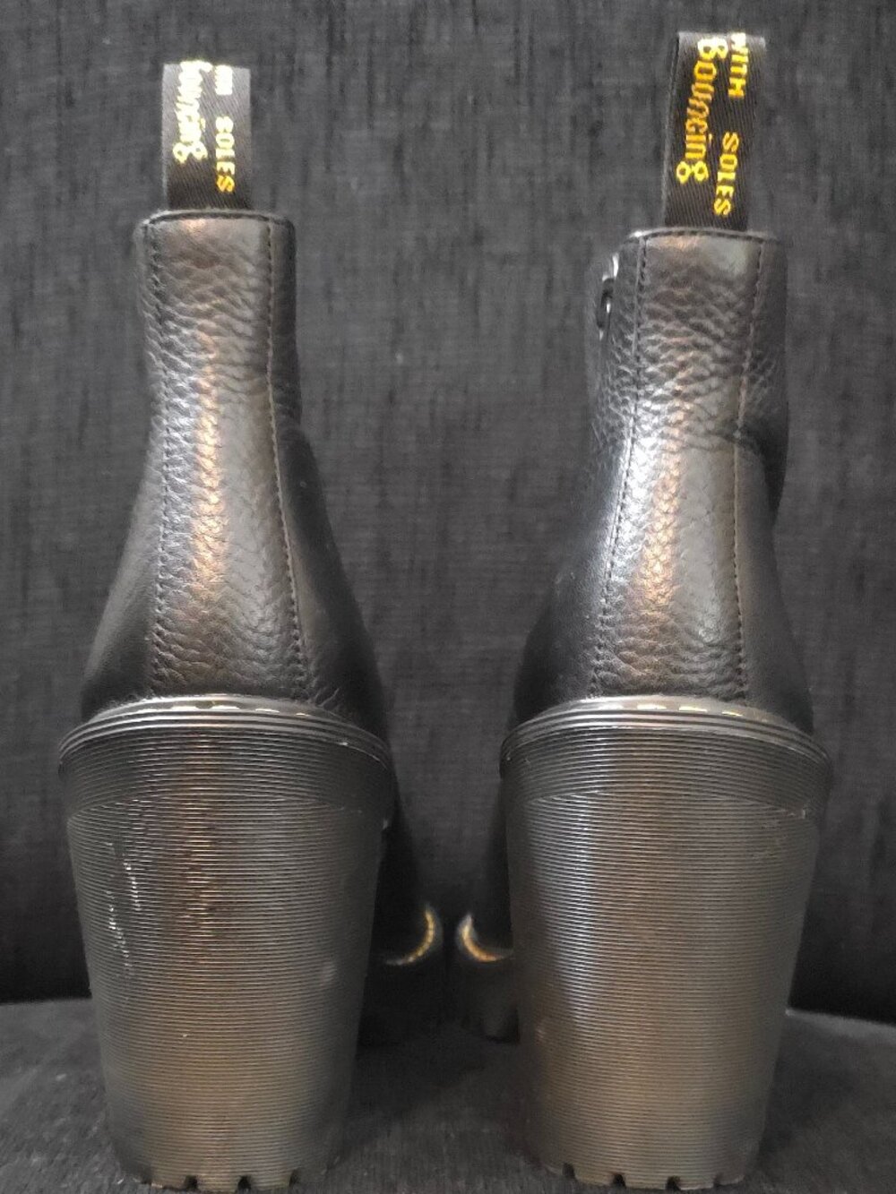 Dr. Martens Magdalena Black Leather High Heeled Ankle Zipp Boots -Womans' Size 9 - Picture 5 of 10